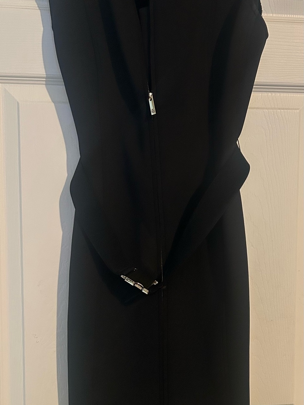 Tommy Hilfiger Black Scuba Dress with Front Zip